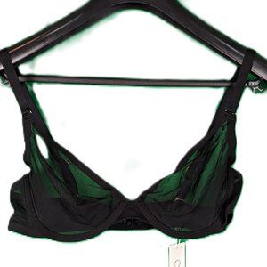 CUUP The Plunge Mesh Bra 36C Black